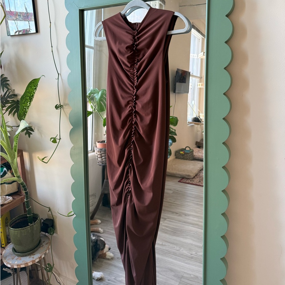Zara Chocolate Backless Dress